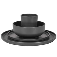 Bo-Camp Set di Stoviglie 16 pz Patom in Melamina Antracite 435575