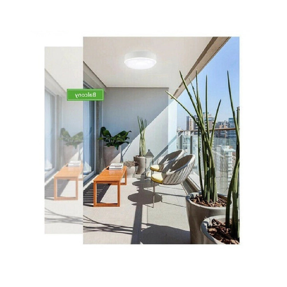 Trade Shop - Applique Plafoniera Led Lampada Tonda Tartaruga Esterno Interno A Parete 15w -