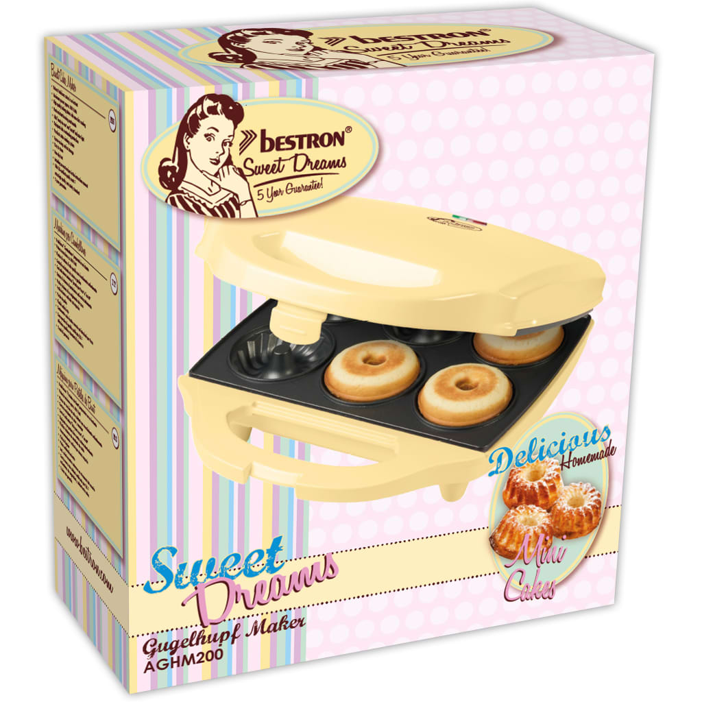 Bestron Macchina per Dolci AGHM200 900 W Vaniglia 431658