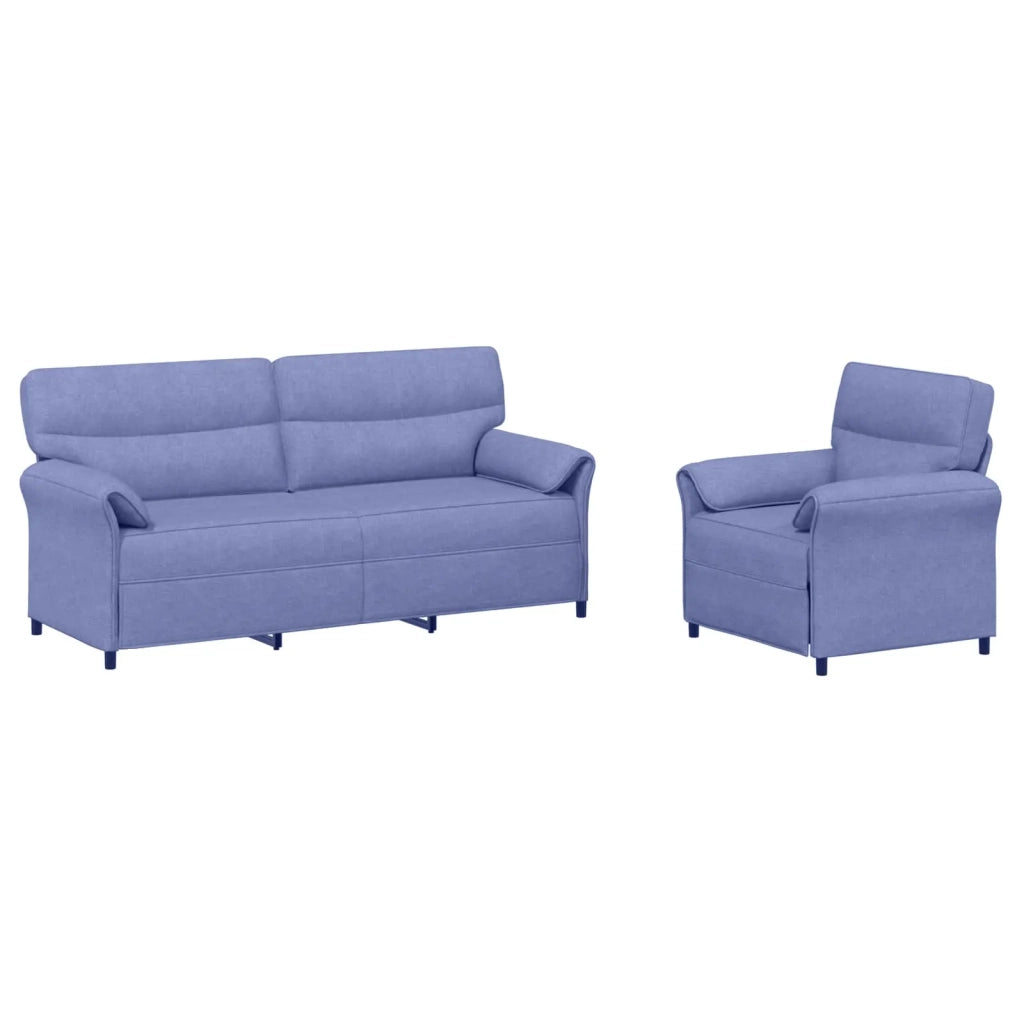 Set di divani 2 pz Blu jeans Tessuto 3424884