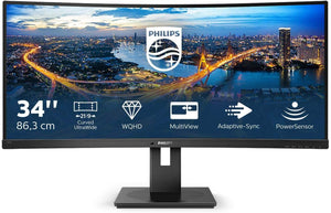 Philips b line 345b1c/00 monitor pc 86,4 cm (34") 3440 x 1440 pixel quad hd lcd nero
