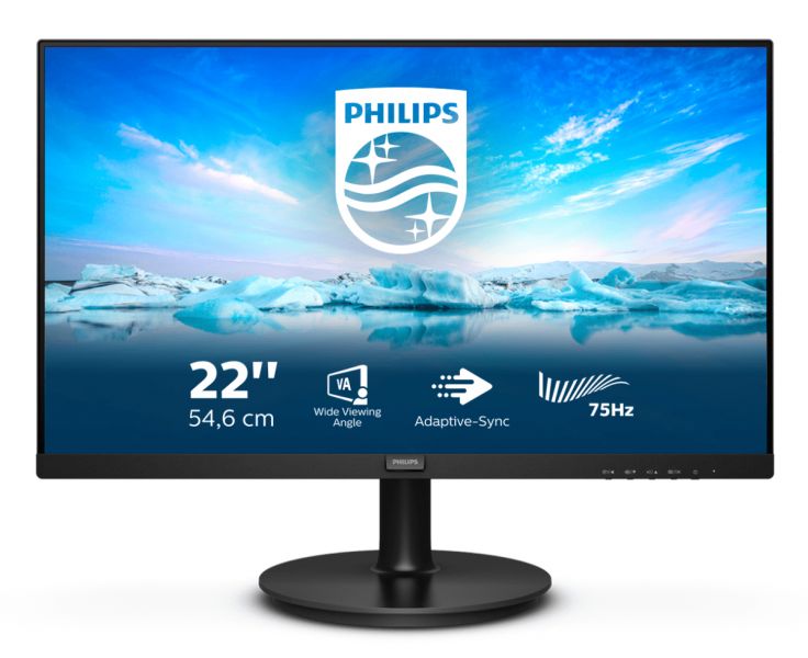 Philips v line 222v8la/00 monitor pc 54,6 cm (21.5") 1920 x 1080 pixel full hd lcd nero