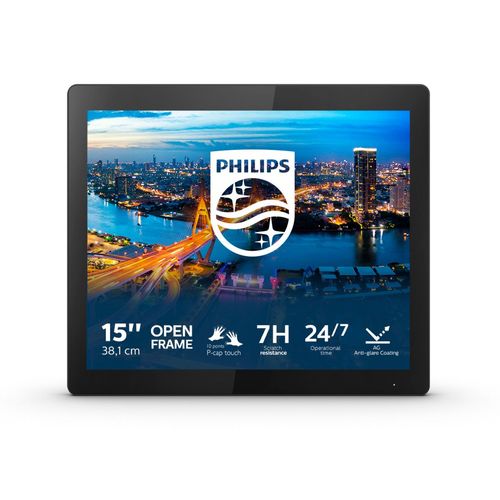 Philips b line 152b1tfl/00 monitor pc 38,1 cm (15") 1024 x 768 pixel led touch screen nero