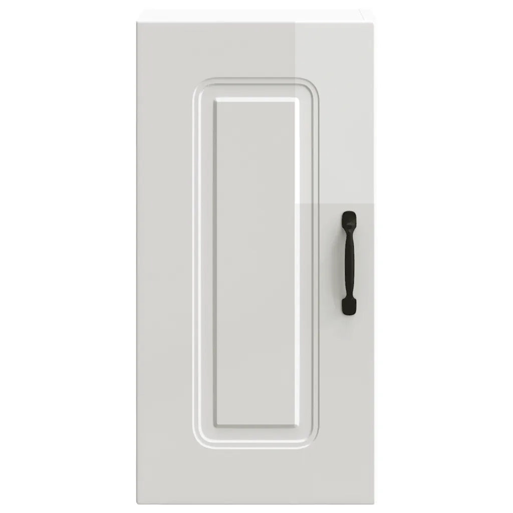 Pensile da cucina moderno in legno composito pratico e contenitivo 30 x 31 x 60 cm bianco lucido 02_0049962