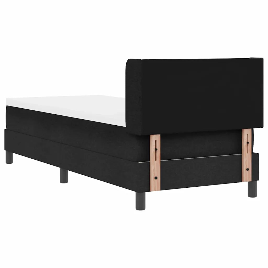 Letto a molle con testiera Nero 200 x 80 cm Tessuto 3341134
