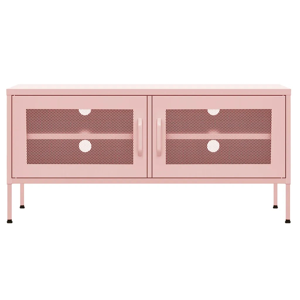 Mobile TV | Armadietto TV | Mobile Porta TV Rosa 105x35x50 cm in Acciaio