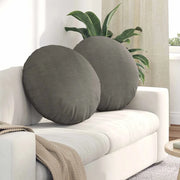 Cuscini per Seduta 2 pcs Grigio chiaro Ø60 x 21 cm