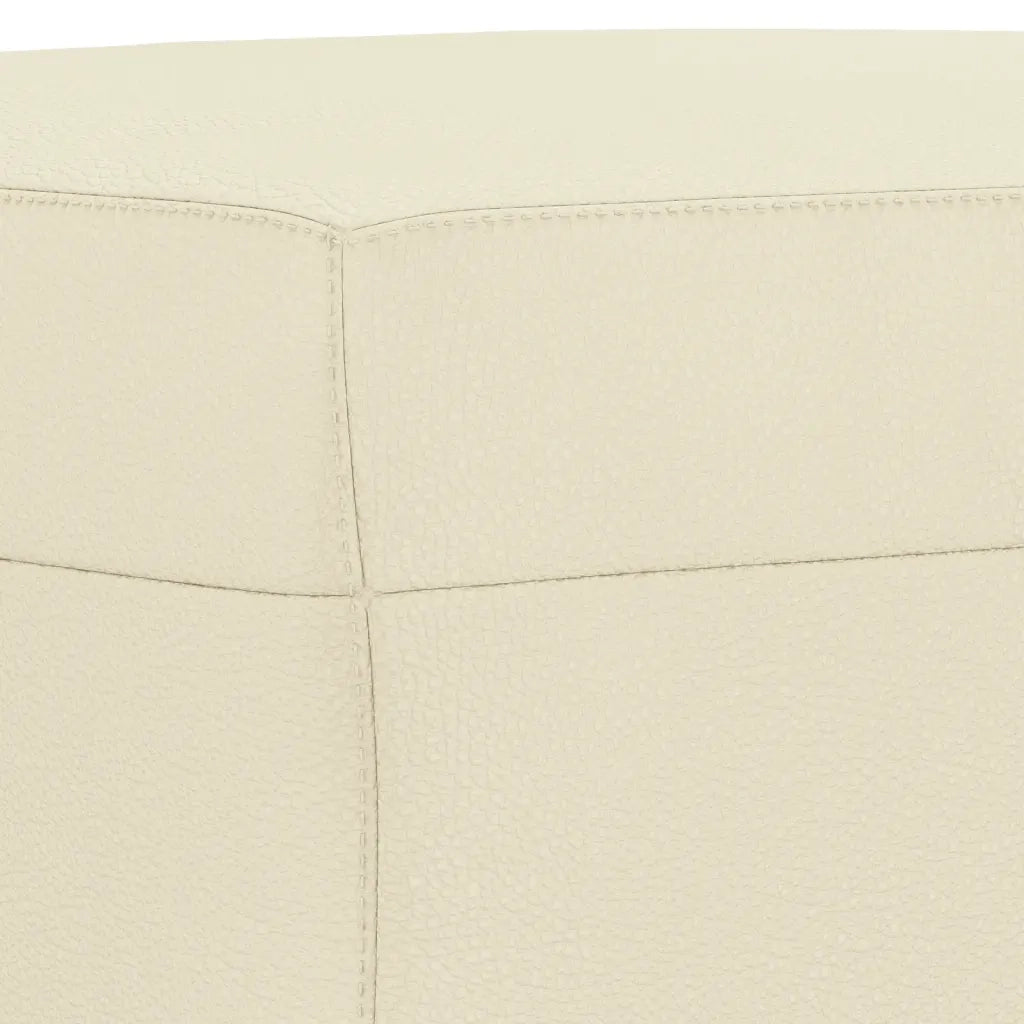 Set di Divani 4 pz con Cuscini crema in Similpelle