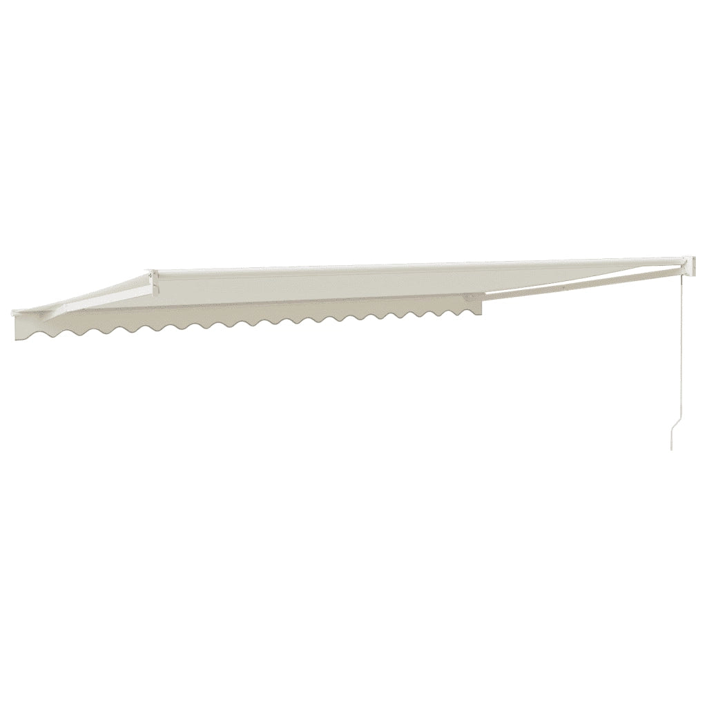 Tenda da Sole Retrattile Crema 5x3 m in Tessuto e Alluminio 3154430