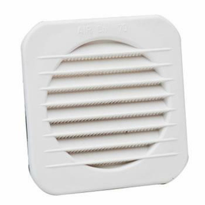 Griglia aerazione in plastica qu adra incasso circolare 15x15 d.1