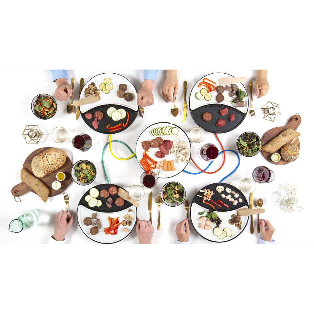 Princess Griglia da Tavolo per 4 Persone Dinner4All 1000W Bianco Nero 426517