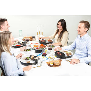 Princess Griglia da Tavolo per 4 Persone Dinner4All 1000W Bianco Nero 426517