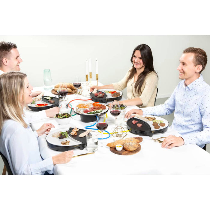 Princess Griglia da Tavolo per 4 Persone Dinner4All 1000W Bianco Nero 426517