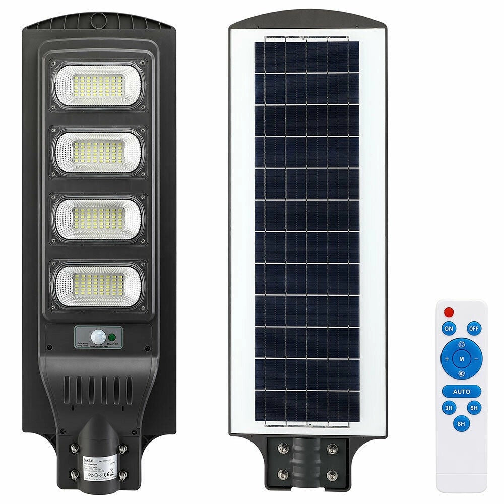 Trade Shop - Lampione Stradale Faro Led 120w Solare Esterno Sensore Movimento Telecomando -