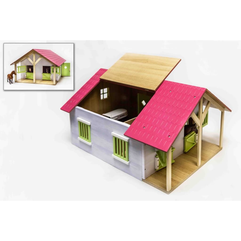 Kids Globe Stalle con 2 Box e 1 Officina 1:24 610168 410918