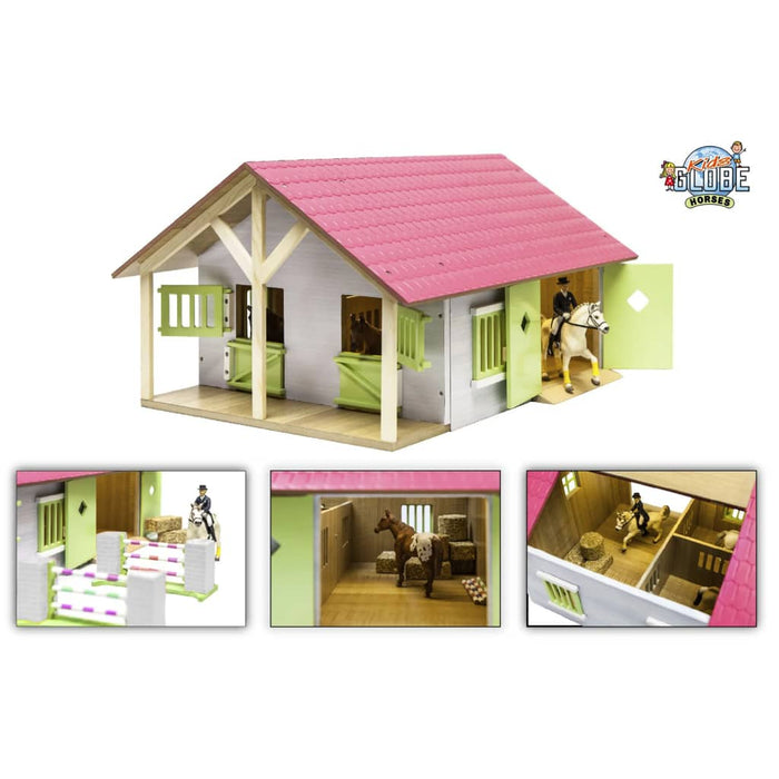 Kids Globe Stalle con 2 Box e 1 Officina 1:24 610168 410918