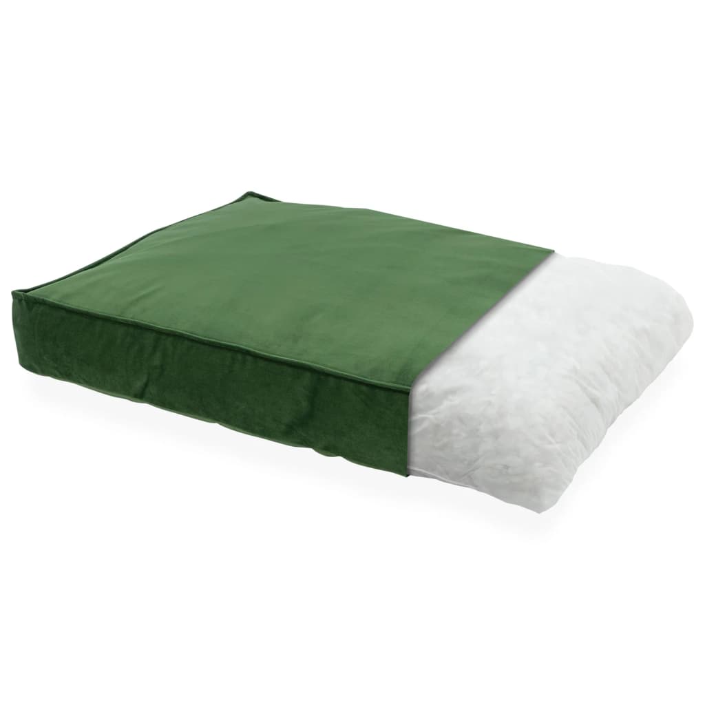 Madison Cuscino per Cani Velvet 120x90x15 cm Verde 444468