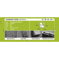 Madison Copertura per Sedie da Esterno 75x78x90cm Grigio 423667