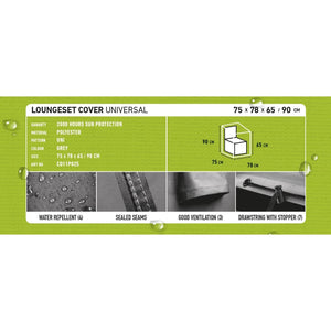 Madison Copertura per Sedie da Esterno 75x78x90cm Grigio 423667