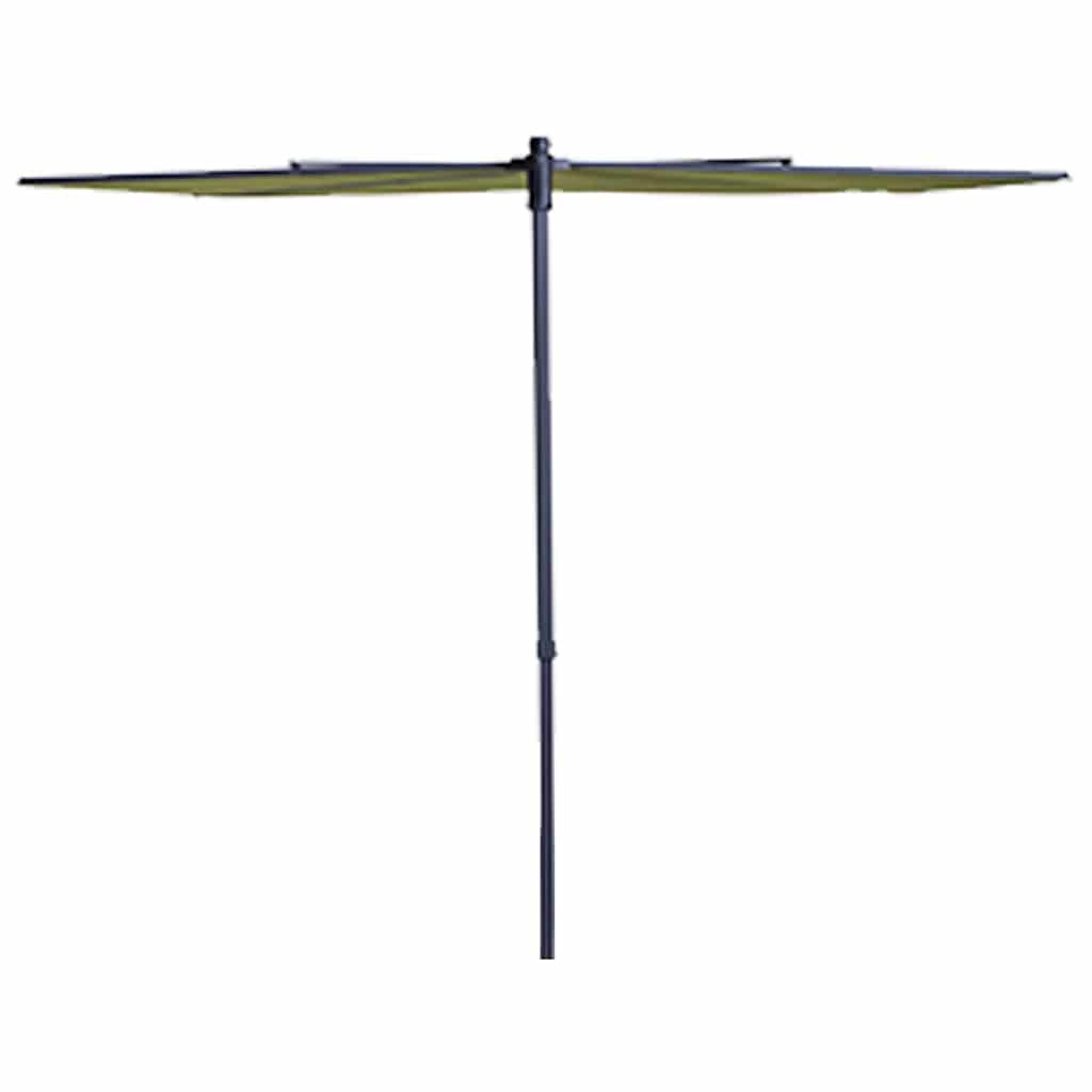 Madison Ombrellone da Balcone Sun Wave 270x150 cm Verde Salvia 423724