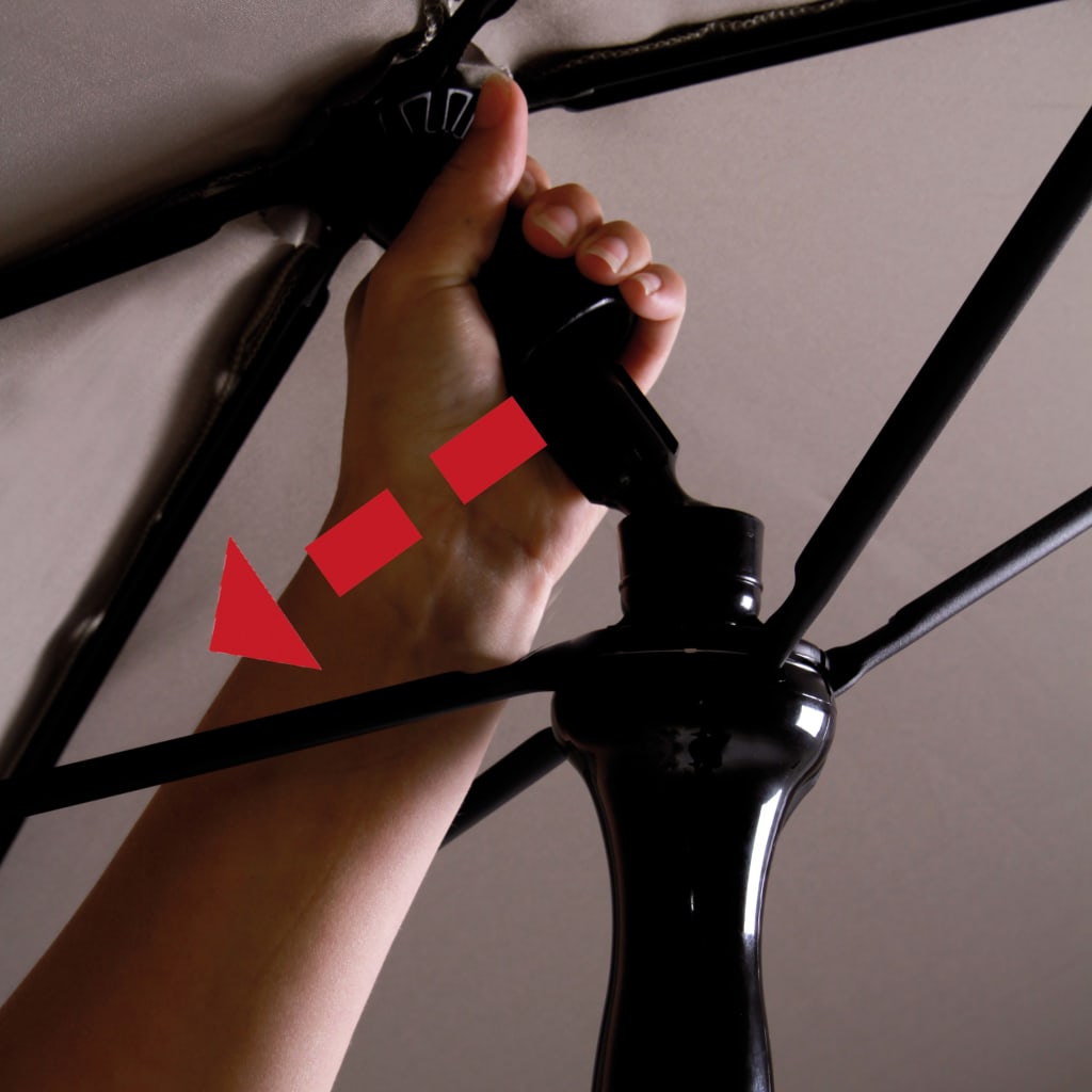 Madison Ombrellone Patmos Luxe Rettangolare 210x140 cm Ecru 418776