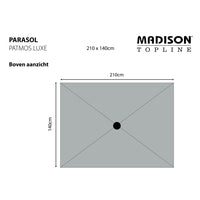 Madison Ombrellone Patmos Luxe Rettangolare 210x140 cm Ecru 418776