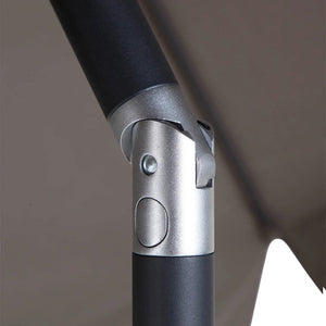 Madison Ombrellone Flores Luxe 300 cm Rotondo Grigio Talpa 418778