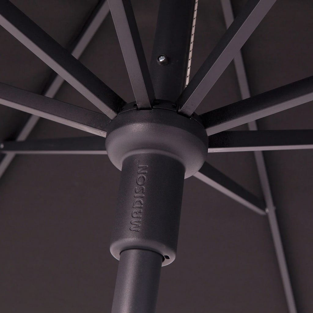 Madison Ombrellone Flores Luxe 300 cm Rotondo Grigio Talpa 418778