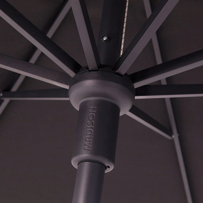 Madison Ombrellone Flores Luxe 300 cm Rotondo Grigio Talpa 418778