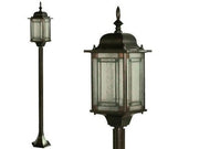LANTERNA SU PIANTANA LAMPINONE CLOK STAND H.123 CM ILLUMINAZIONE GIARDINO