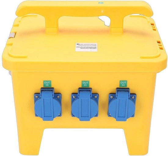 Distributore di corrente portatile - 6 usciti - IP65 impermeabile - Corrente da costruzione - Verniciato - Maniglia - Distributore di corrente

Specifiche tecniche: 
- Modello: 
- Codice prodotto: 
- Dimensioni: 
- Peso: 
- Materiale: 
- Certificazione: