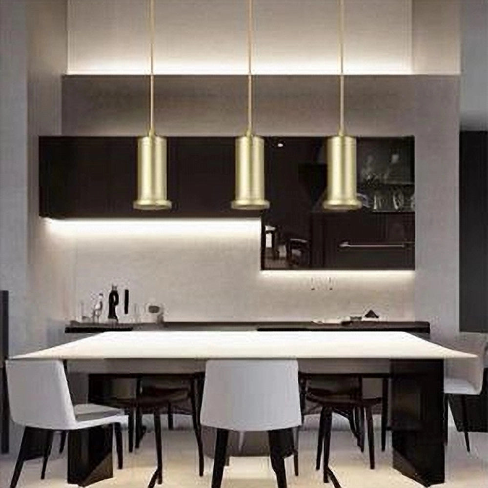Trade Shop - Lampadario A Sospensione Moderna Contemporaneo Oro Portalampada Pendente E27 33849 -