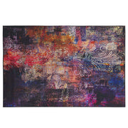 Tappeto tappetino Tappeto Tessuto Poliestere Multicolore Floreale Paisley Motivo Astratto Fondo Rivestito In Gomma 140 x 200 cm