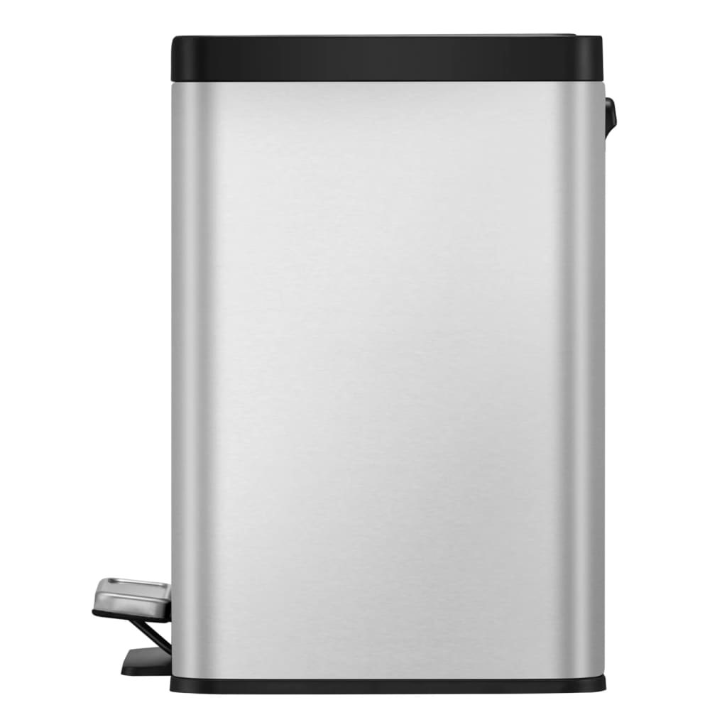 EKO Pattumiera a Pedale Essential 2x15 L Argento Opaco 440004