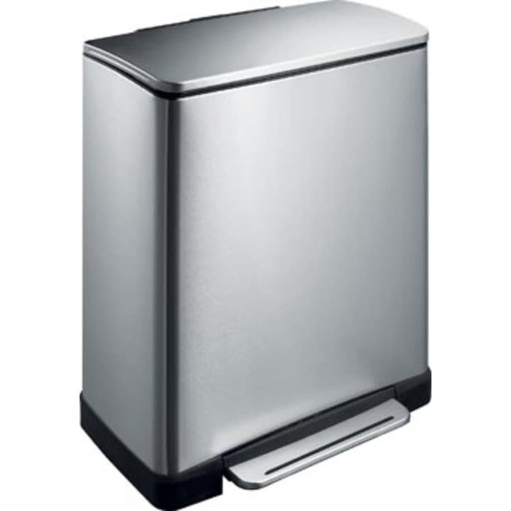 EKO Pattumiera a Gradini E-Cube 28 L+18 L Argento Opaco 440027