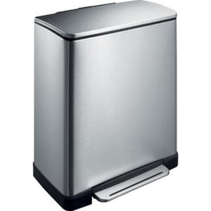 EKO Pattumiera a Gradini E-Cube 28 L+18 L Argento Opaco 440027