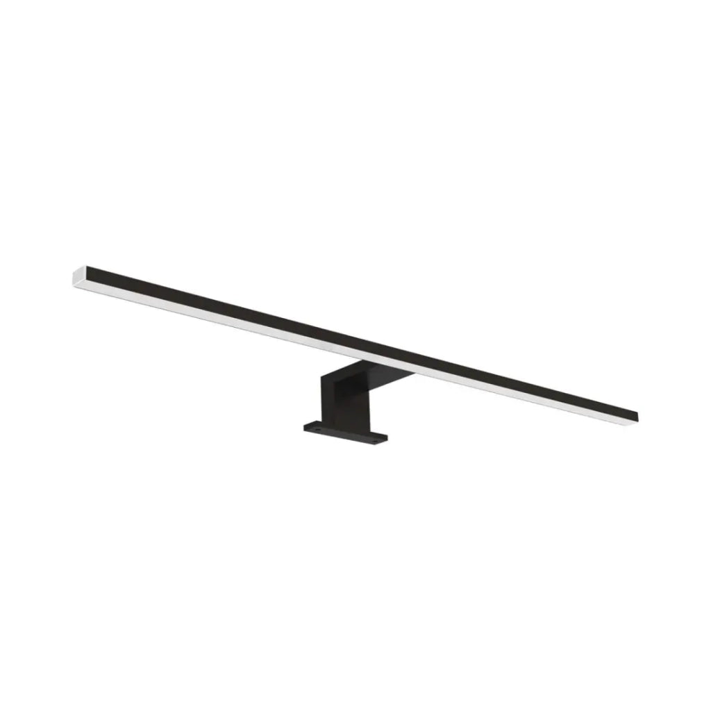 Insieme MATT: mobile sotto lavabo 100cm + lavabo da appoggio nero + colonna contenitore + armadietti con specchi + LED