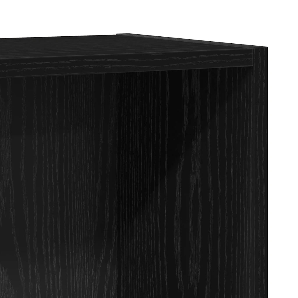 Libreria-Scaffale per Libri-Mobile di Stoccaggio Rovere Nero 40x24x76 cm in Legno Multistrato