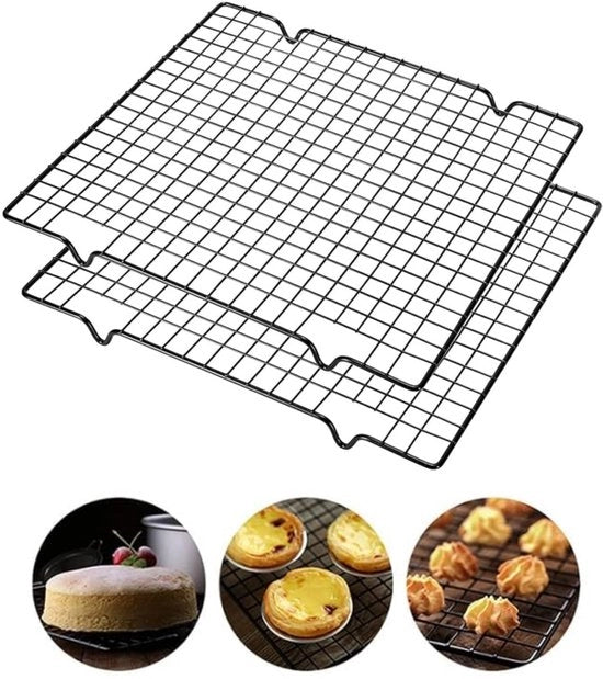 Due forni per torte con piedi stabili - Forni per barbecue - Forni per raffreddamento - Forni per griglia - Forni per raffreddamento torte (40 x 25 x 2 cm)
