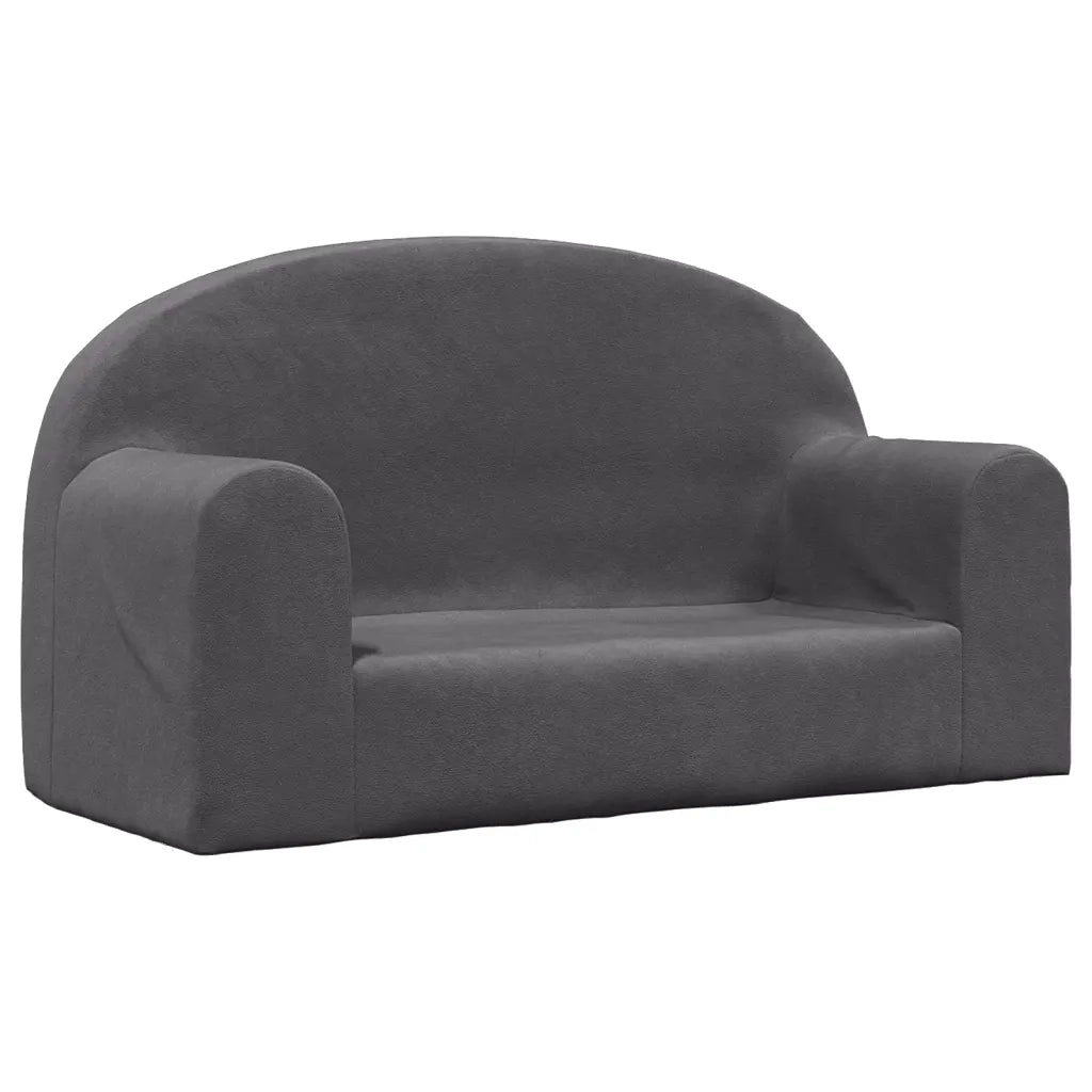 Divano per Bambini a 2 Posti-Sofa-Divanetto Antracite in Morbido Peluche 949600