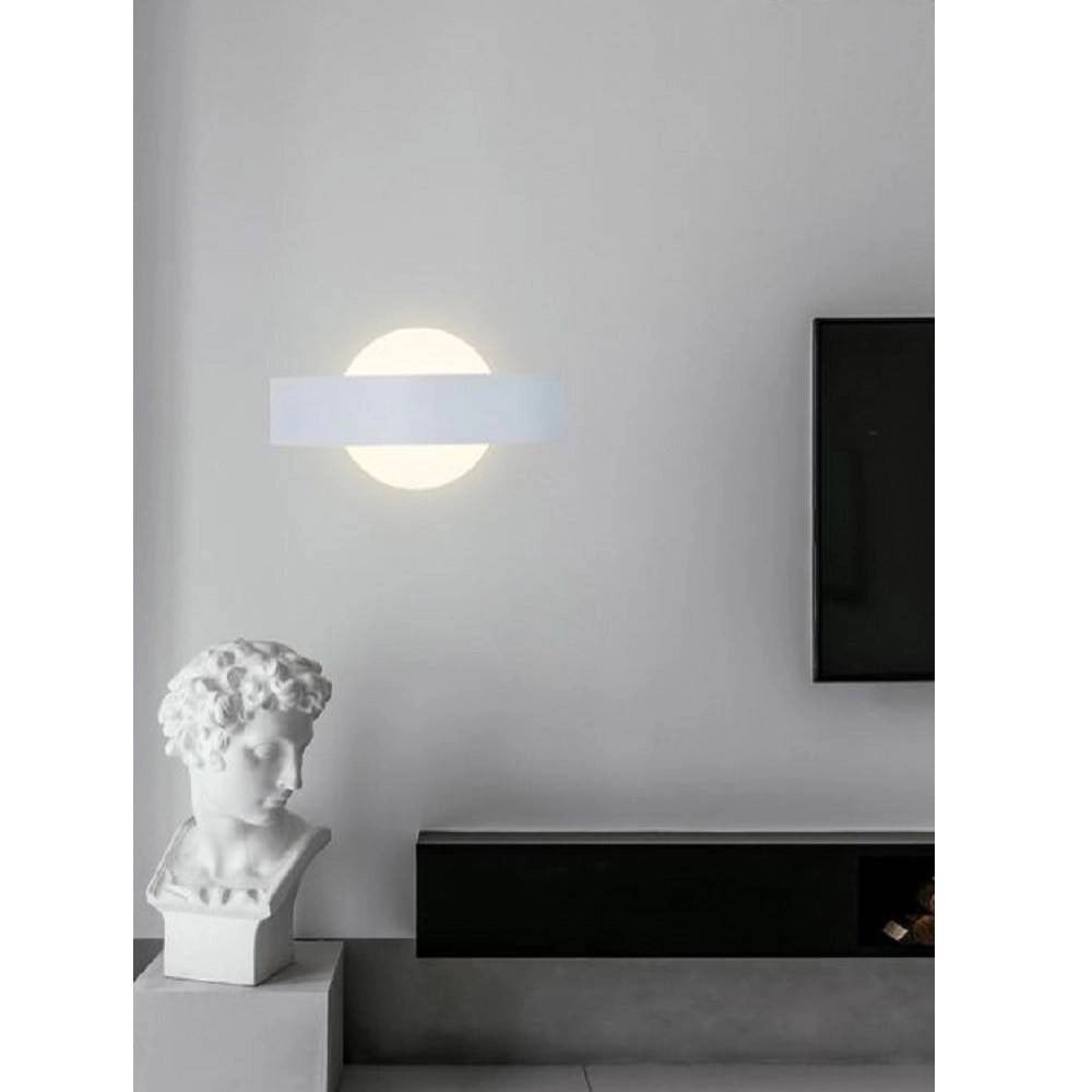 Trade Shop - Applique Led Parete 8w Bianca Doppia Emissione Lampada Luce 6500k 3000k 4000 E17 - -bianco Freddo      -