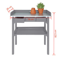 Esschert Design Banco da Lavoro da Giardino Grigio CF29G 404623