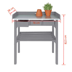 Esschert Design Banco da Lavoro da Giardino Grigio CF29G 404623