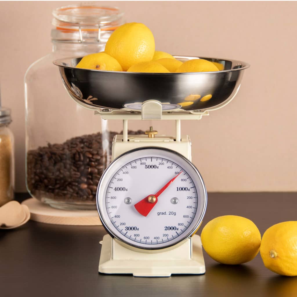 Esschert Design Bilancia Stile Vintage Bianco Crema 428841