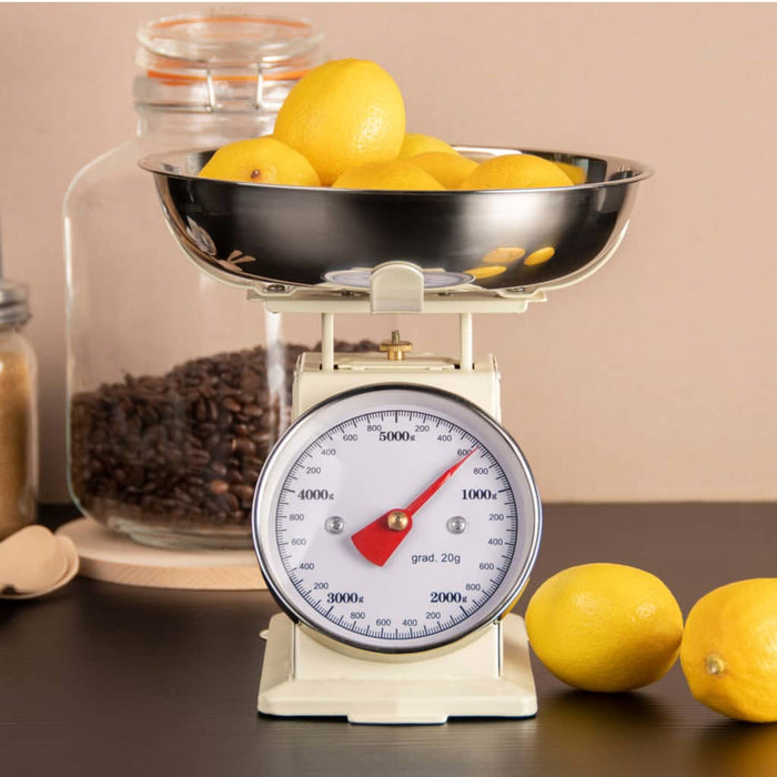 Esschert Design Bilancia Stile Vintage Bianco Crema 428841