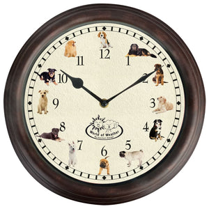 Esschert Design Orologio con Decorazioni e Suoni a Tema Cane 428858