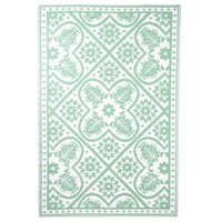 Esschert Design Tappeto da Esterno 182x122 cm a Tessere Verde e Bianco 433913