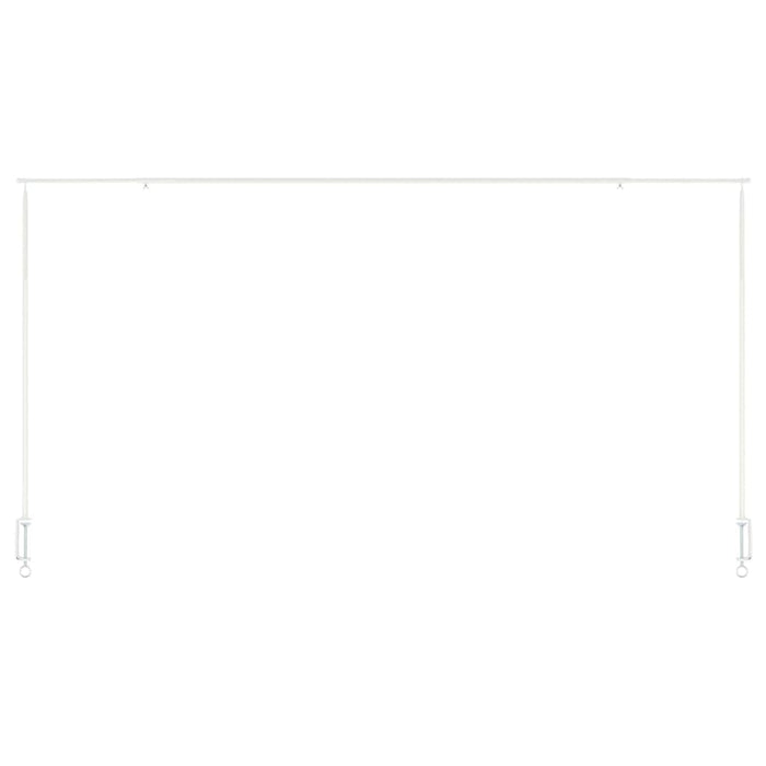 Esschert Design Asta da Tavolo Decorativa con Morsetti Bianca 444913