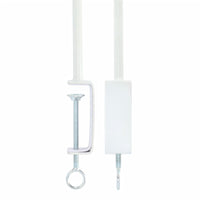 Esschert Design Asta da Tavolo Decorativa con Morsetti Bianca 444913