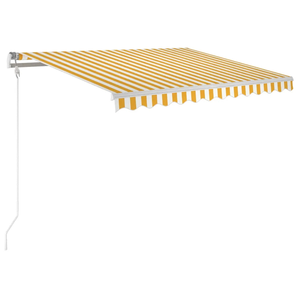 Tenda Automatica con Sensore Vento LED 300x250 cm Gialla/Bianca 3068873